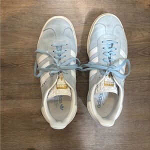 Adidas Gazelle Platform Light Blue Sneakers